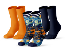Afbeelding in Gallery-weergave laden, 3-pack Sock My Van Gogh Starry Night