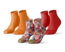 Afbeelding in Gallery-weergave laden, 3-pack Sock My Oil Painted Flowers
