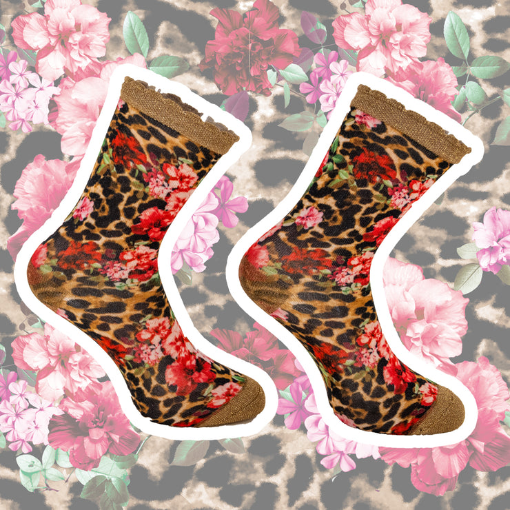 Sock My Leopard Flowers